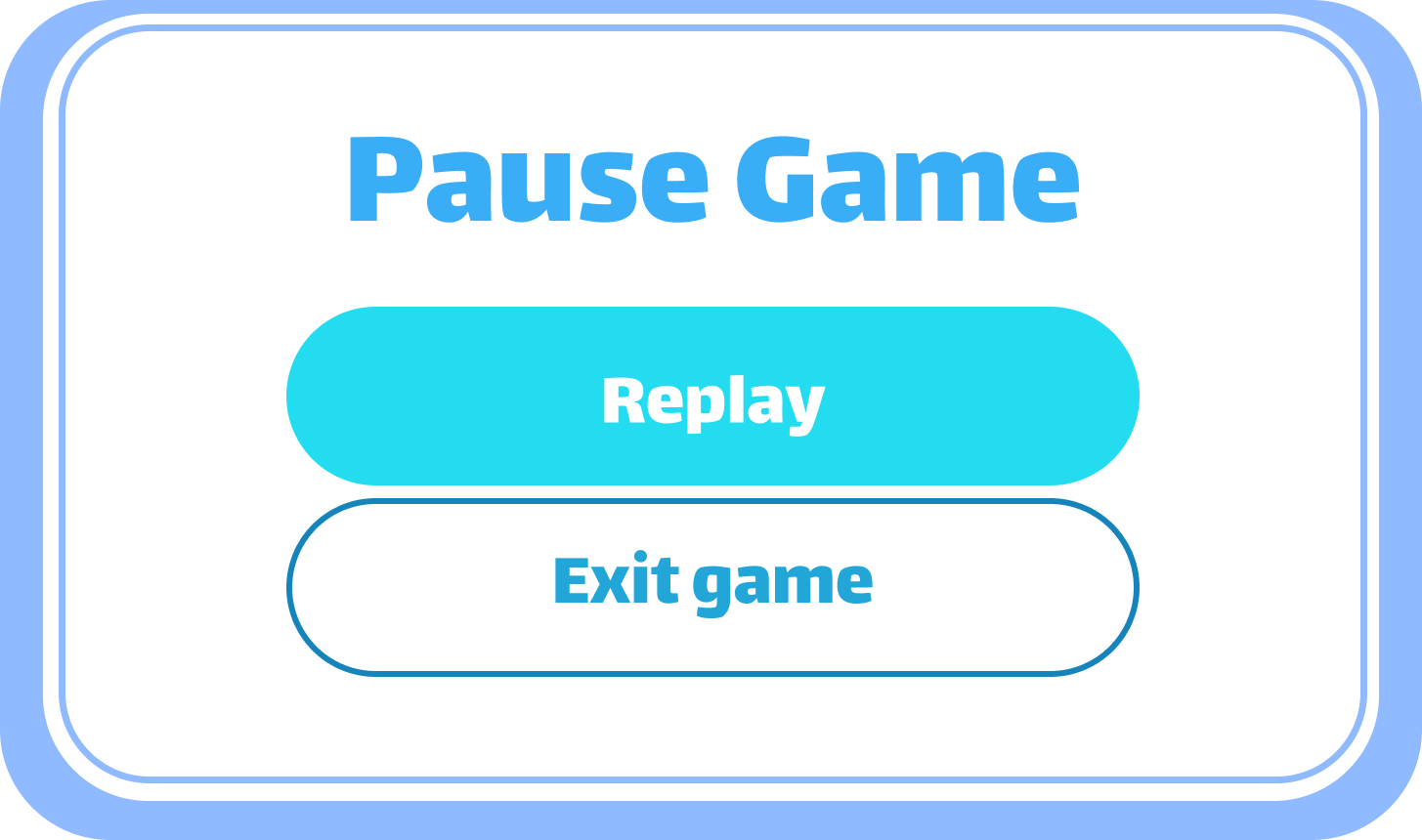 Pause game card